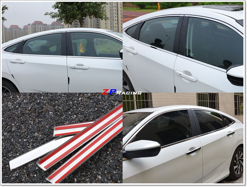 คิ้วกระจก Stainless แท้ Honda Civic FC 2016-2021