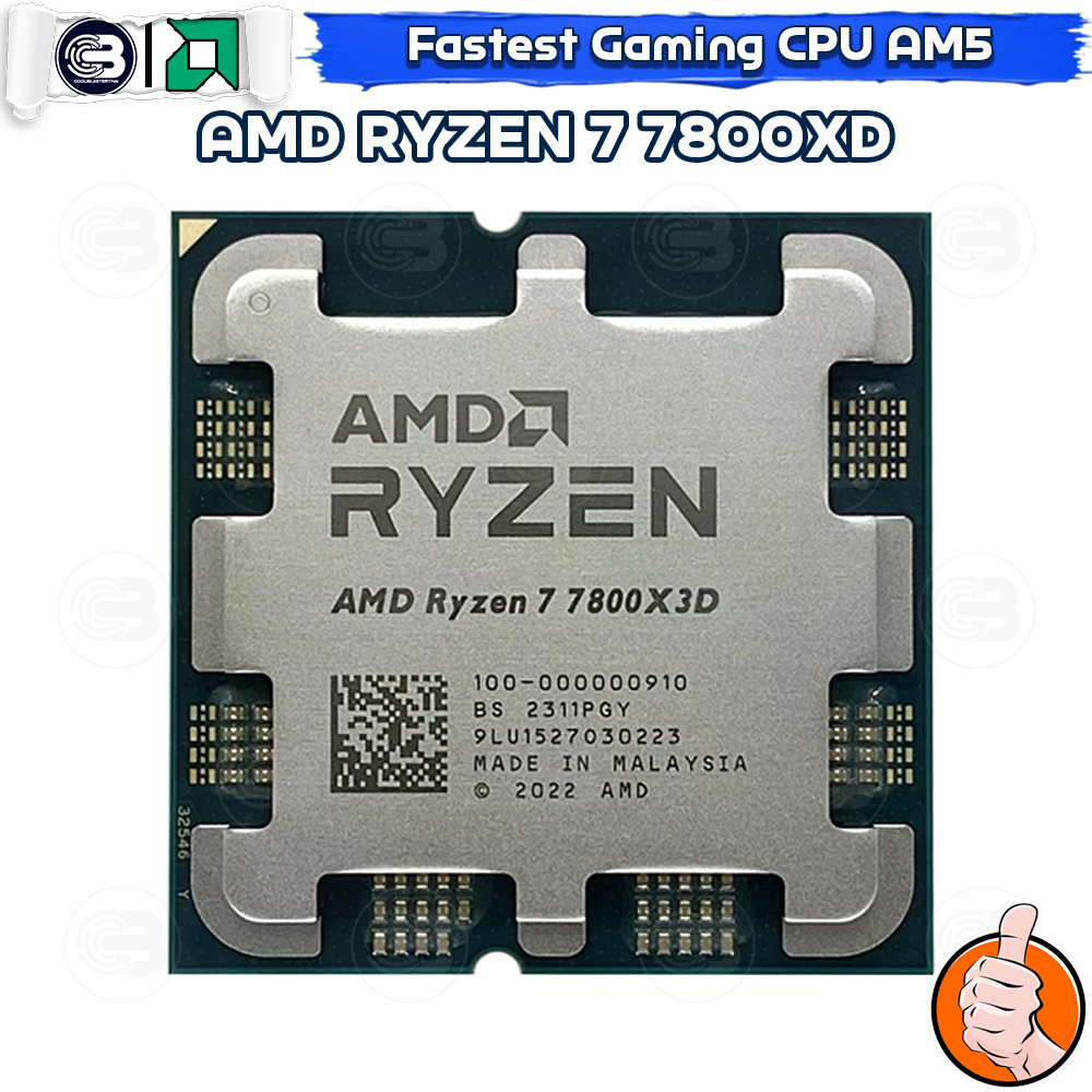 CoolBlasterThai] CPU AMD RYZEN 7 7800X3D 8 CORE/16 THREAD (SOCKET