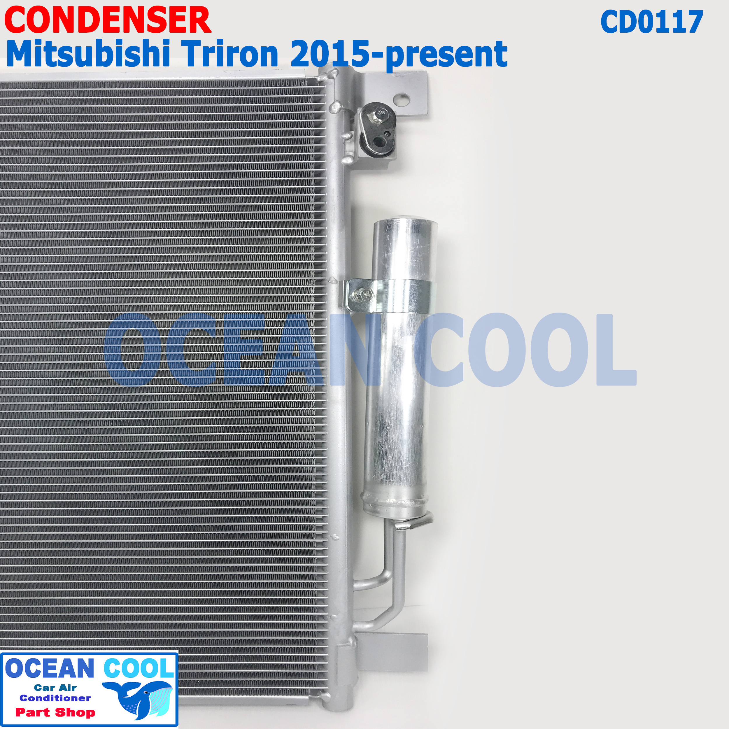 แผงแอร์ มิตซูบิชิ ไทรทัน 2015 - 2021 CD0117 Condenser For Mitsubishi Triton รังผึ้งแอร์ มิตซู แผงรังผึ้ง Mitsu แผงคอยล์ร้อน แถมไดเออร์