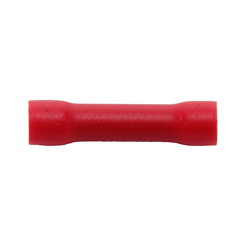 Red Insulated Terminal Straight Butt Crimp Connector