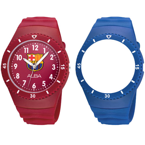 ALBA นาฬิกาข้อมือผู้ชาย สีเลือดหมู สายยาง รุ่น ALBA FC BARCELONA ARX001X1