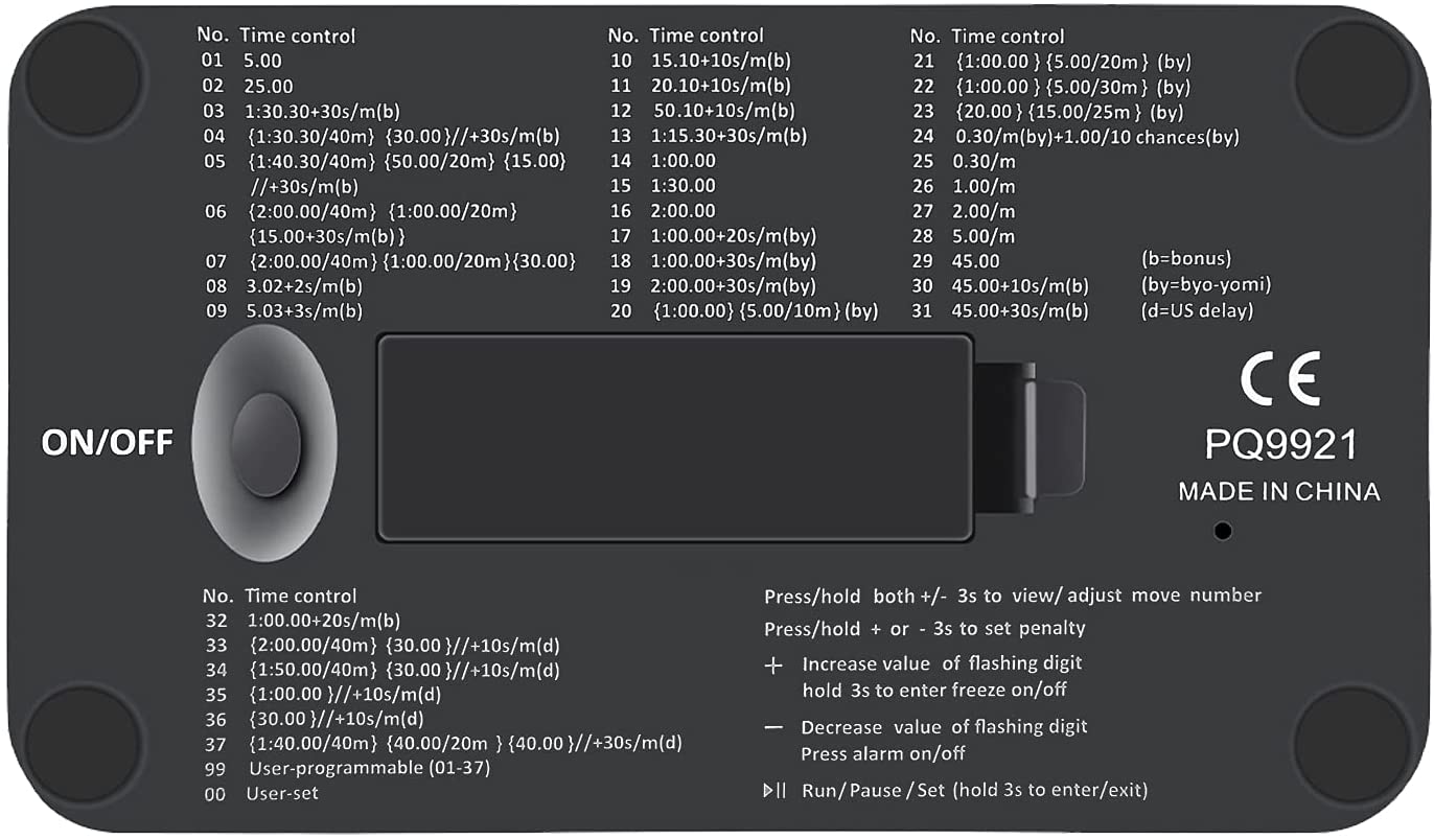 นาฬิกาจับเวลาหมากรุกแบบดิจิตอล Leap Digital Clock PQ9921