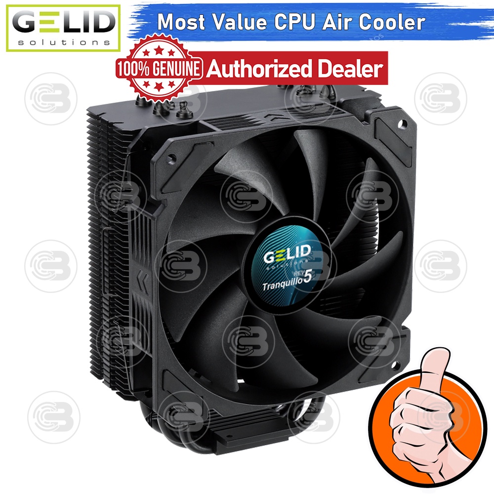 [CoolBlasterThai] GELID REV. 5 TRANQUILLO Performance CPU Cooler (LGA1700 Ready) ประกัน 5 ปี (CC-TranQ-05-A)