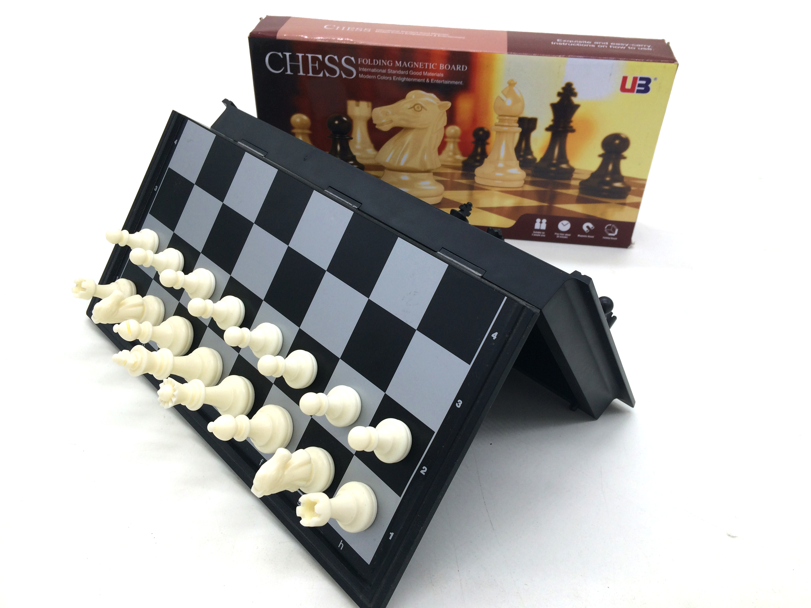 หมากรุกสากลแม่เหล็ก Black&White Magnetic Chess