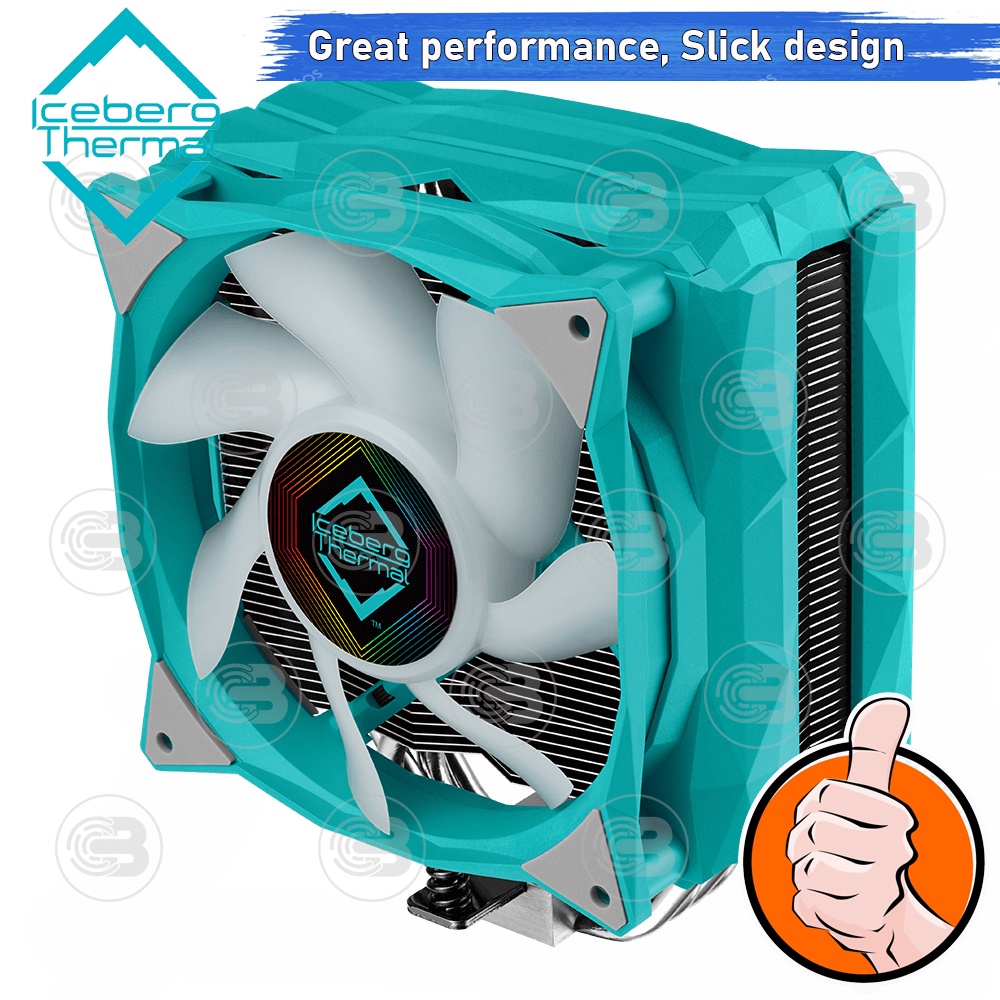 [CoolBlasterThai] Iceberg Thermal IceSLEET G4 OC Teal Multi Compatible Tower CPU Cooler with A-RGB