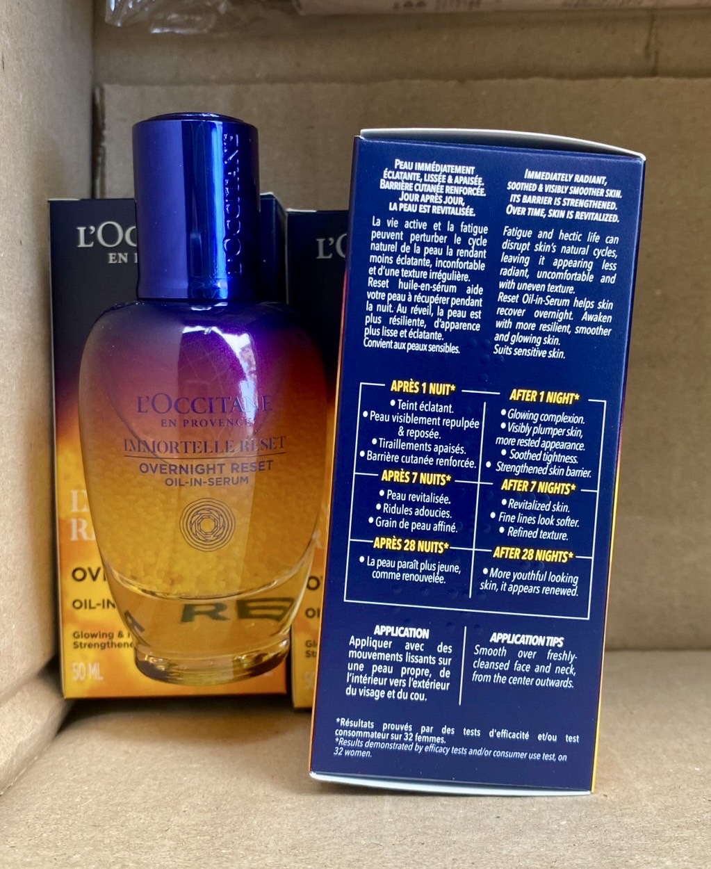 L'Occitane Immortelle Reset Overnight Reset Oil In Serum 50ml. ของแท้ แพ็คเก็จใหม่ 2025