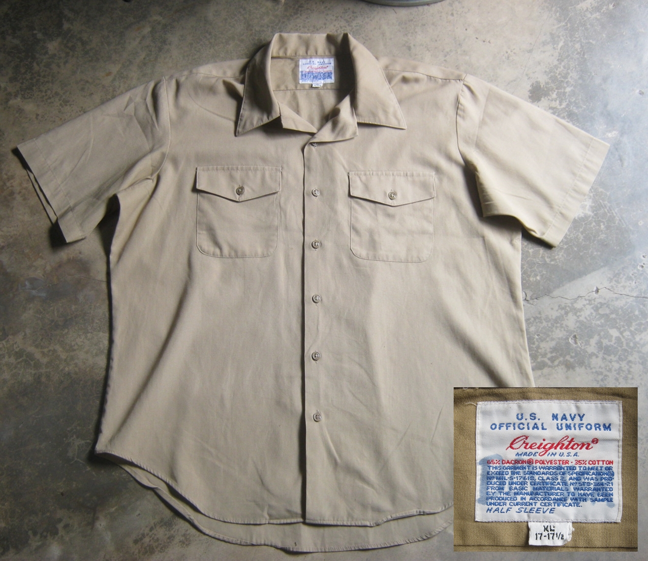 เสื้อ US.NAVY สีกากี