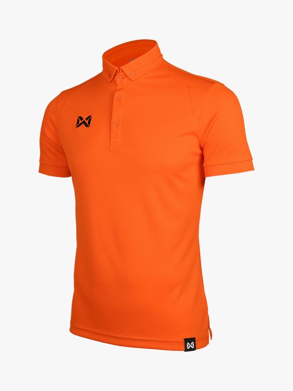 WARRIX ( วอริกซ์ ) WA-3324 BUBBLE POLO SPORT ลิขสิทธิ์แท้ 100% เสื้อโปโลสปอร์ต เสื้อคอกปก สีส้ม