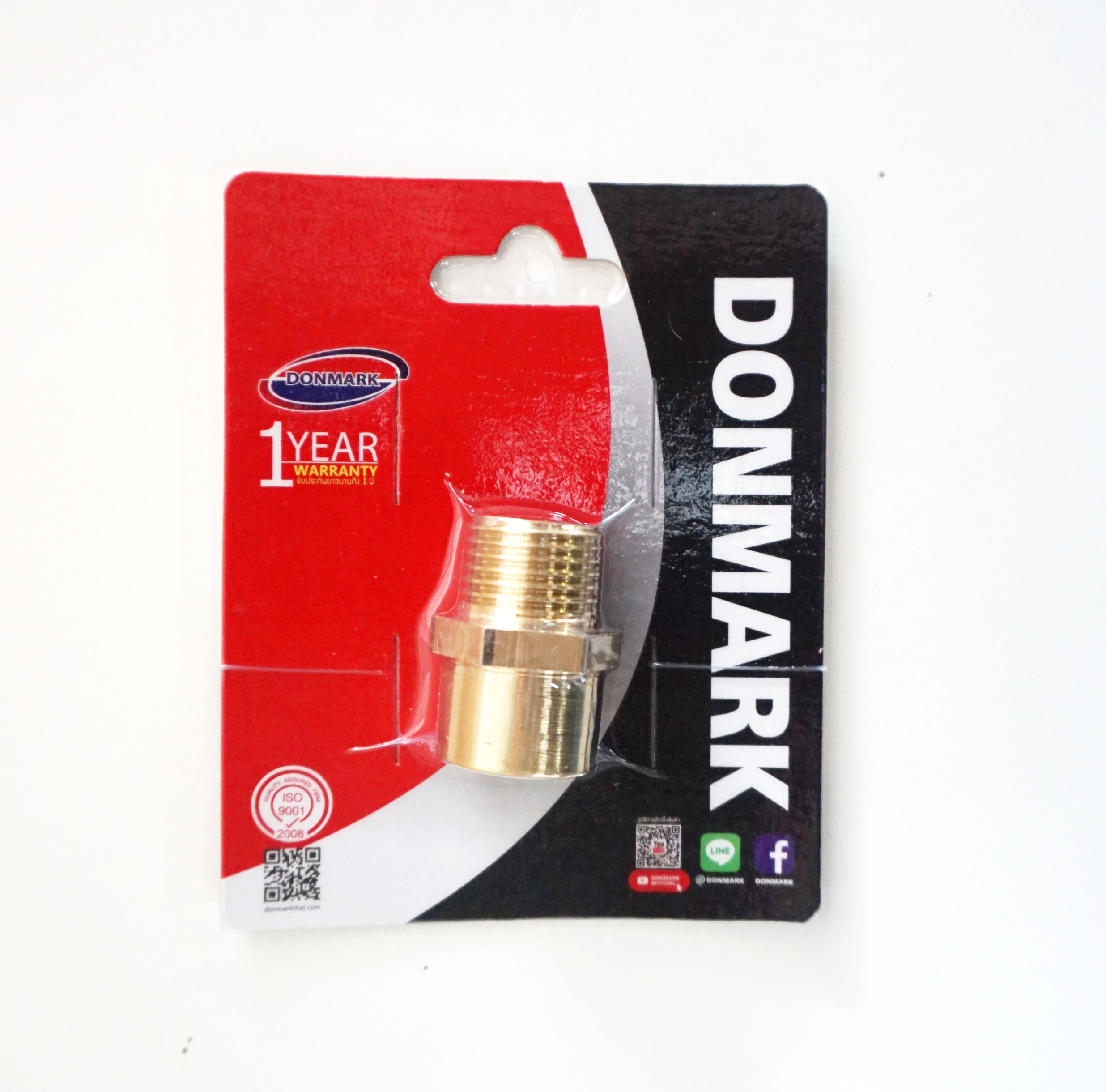 อะแด็บเตอร์ทองเหลือง(ผ/ม) 1/2" DONMARK (NP222-2 M/M)(15745)
