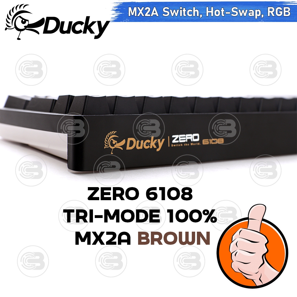 [CoolBlasterThai] Ducky ZERO 6108 Tri-Mode Connectivity BROWN MX2A Switch 100% TH/EN