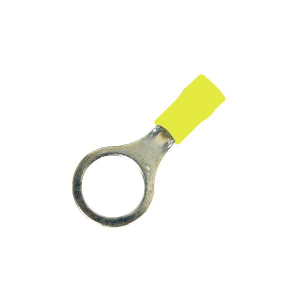 Terminal RV 5.5-12 Yellow หางปลากลมหุ้ม (100 ตัว)