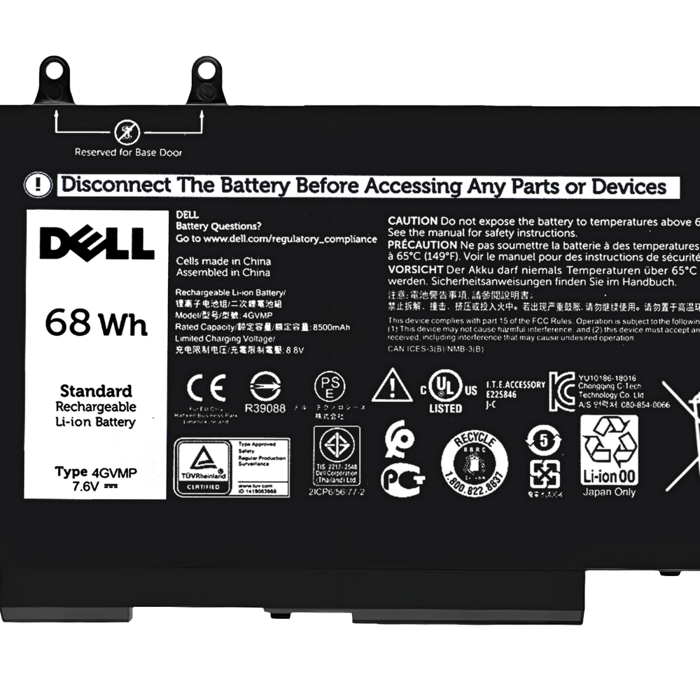Battery Dell Inspiron 7791 2-in-1, 4-Cell 68Wh, แบตเตอรี่ Dell 4GVMP ของแท้รับประกันศูนย์ Dell Thailand ราคาไม่แพง