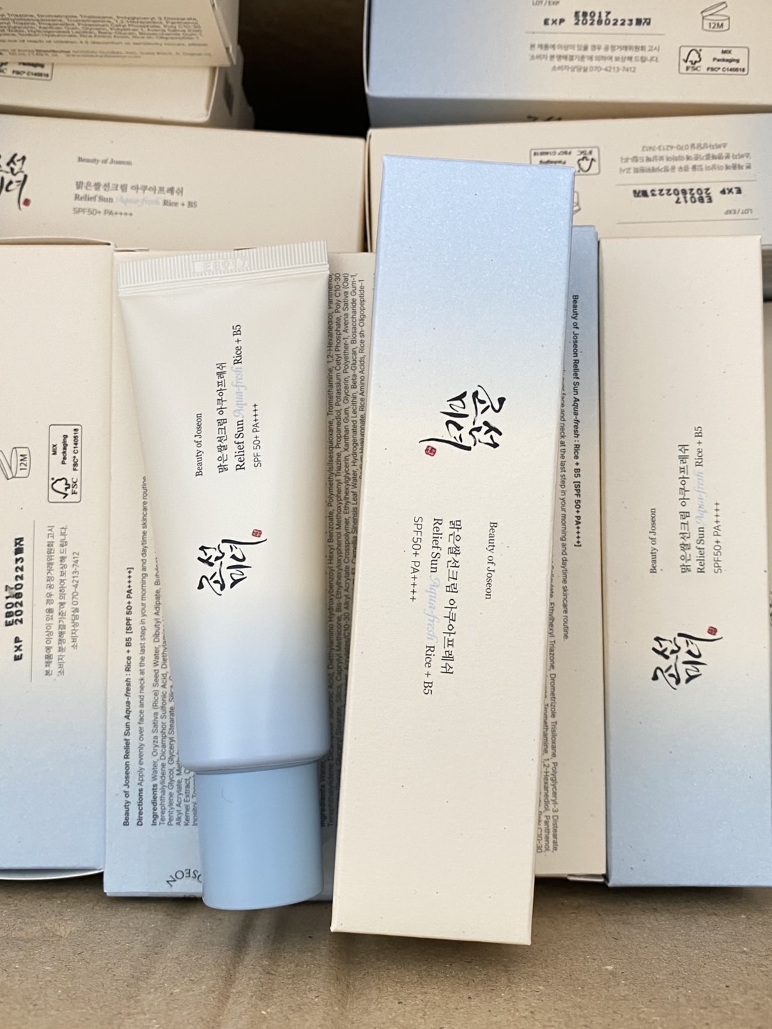 Beauty of Joseon Relief Sun Aqua-Fresh Rice B5 SPF50+ PA++++ 50ml. รุ่นใหม่ แถบฟ้า