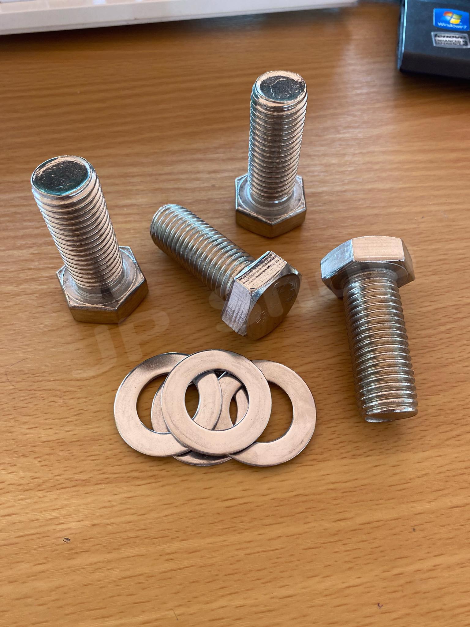 น็อตสแตนเลส304 สกรูหกเหลี่ยม ขนาดM20*50มม. ราคา/ชุด #205050