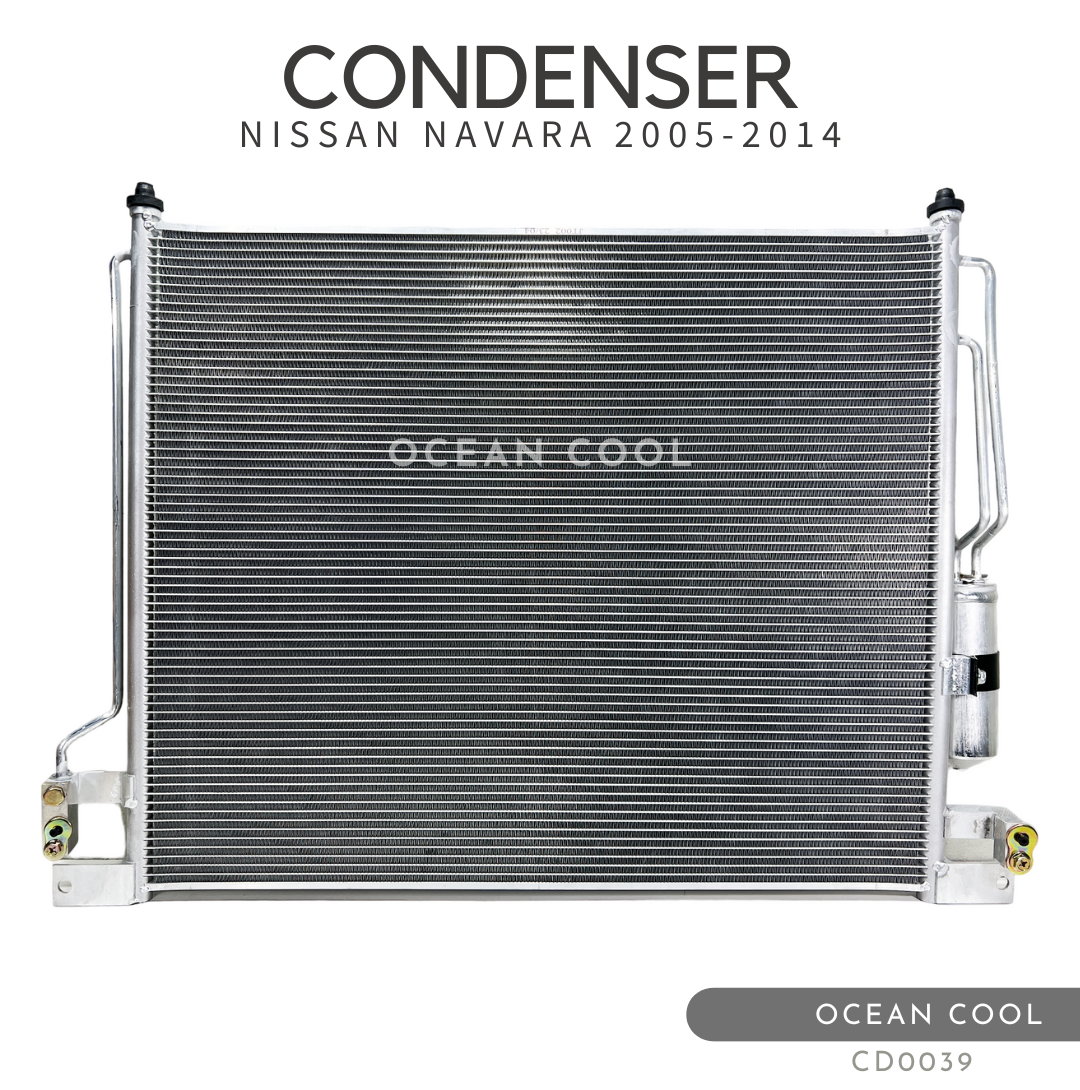 แผงแอร์ นิสสัน นาวาร่า 2007 - 2014 พ.ศ 2550 - 2557 CD0039 มาพร้อมไดเออร์ CONDENSER NISSAN NAVARA ’05-’14 คอนเดนเซอร์ (แผงคอยล์ร้อน)