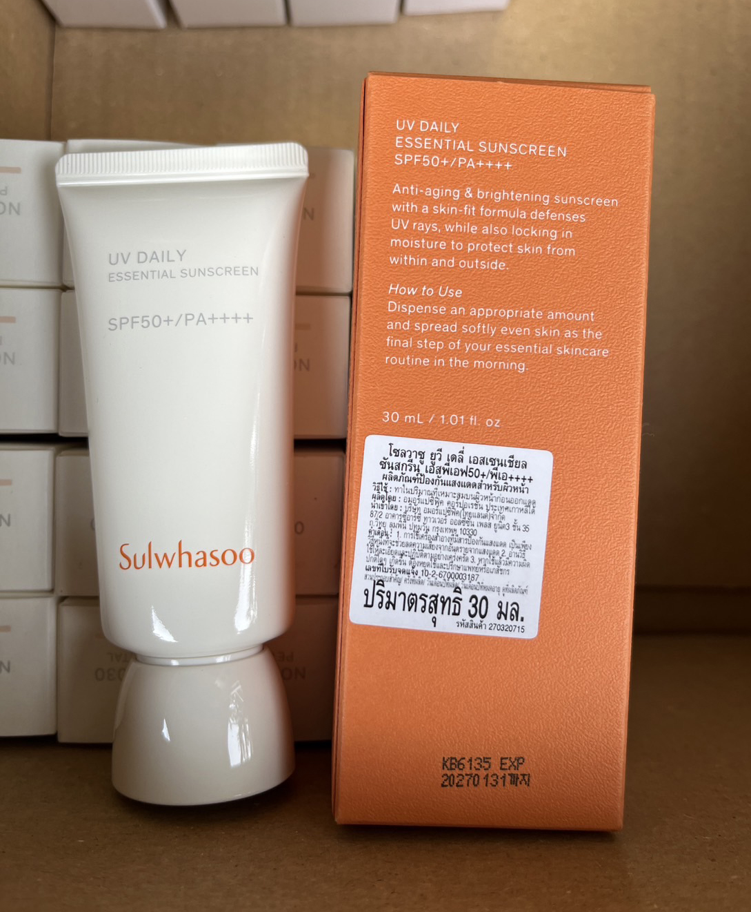 Sulwhasoo UV Daily Essential SPF50+ PA++++ 30ml. กันแดดเนื้อน้ำนม
