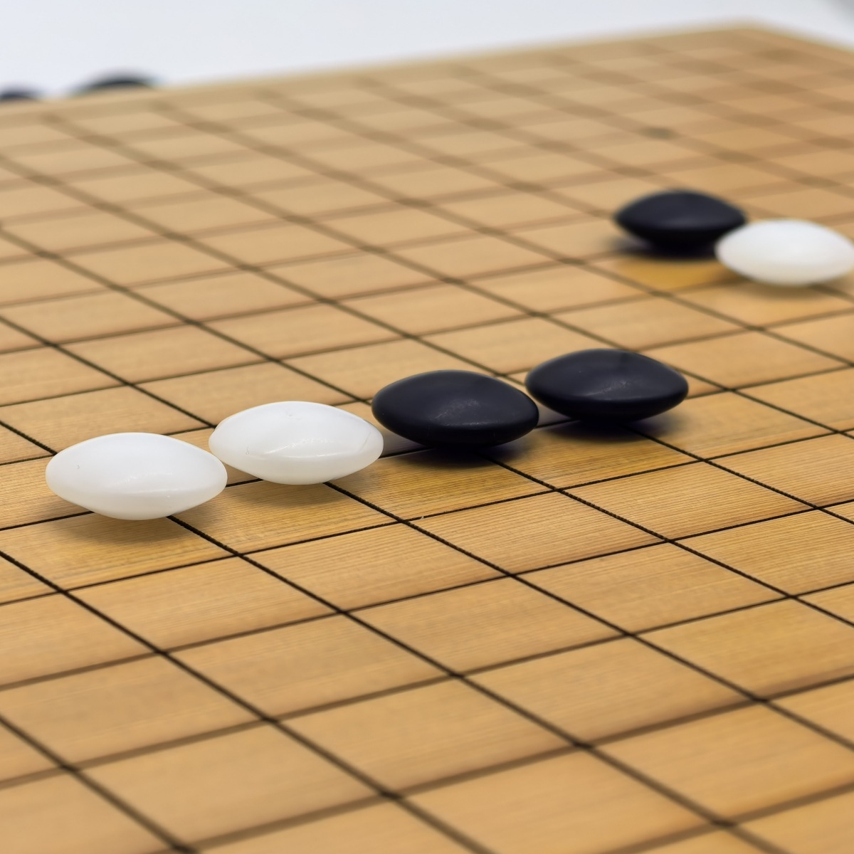 เม็ดหมากล้อมหินหยกสีคราม Indigo Jade (นูน2ด้าน)