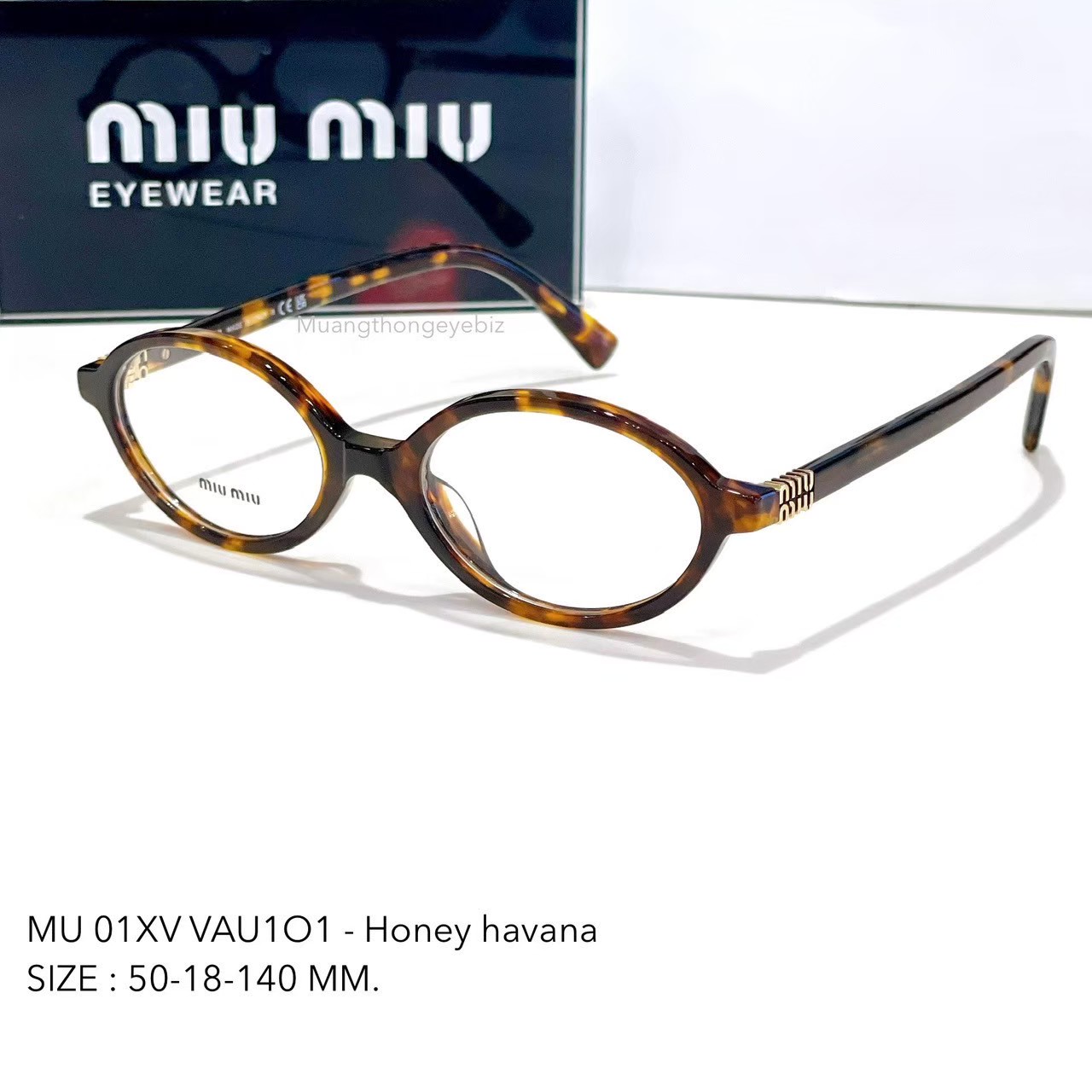 แว่นสายตา MIUMIU Regard MU 01XV VAU1O1 Honey havana