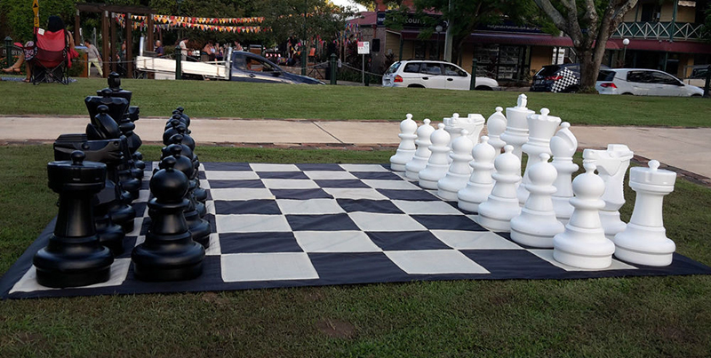 25" Giant Chess Set with Nylon Board ชุดหมากรุกยักษ์25นิ้ว+กระดานผ้าไนลอน