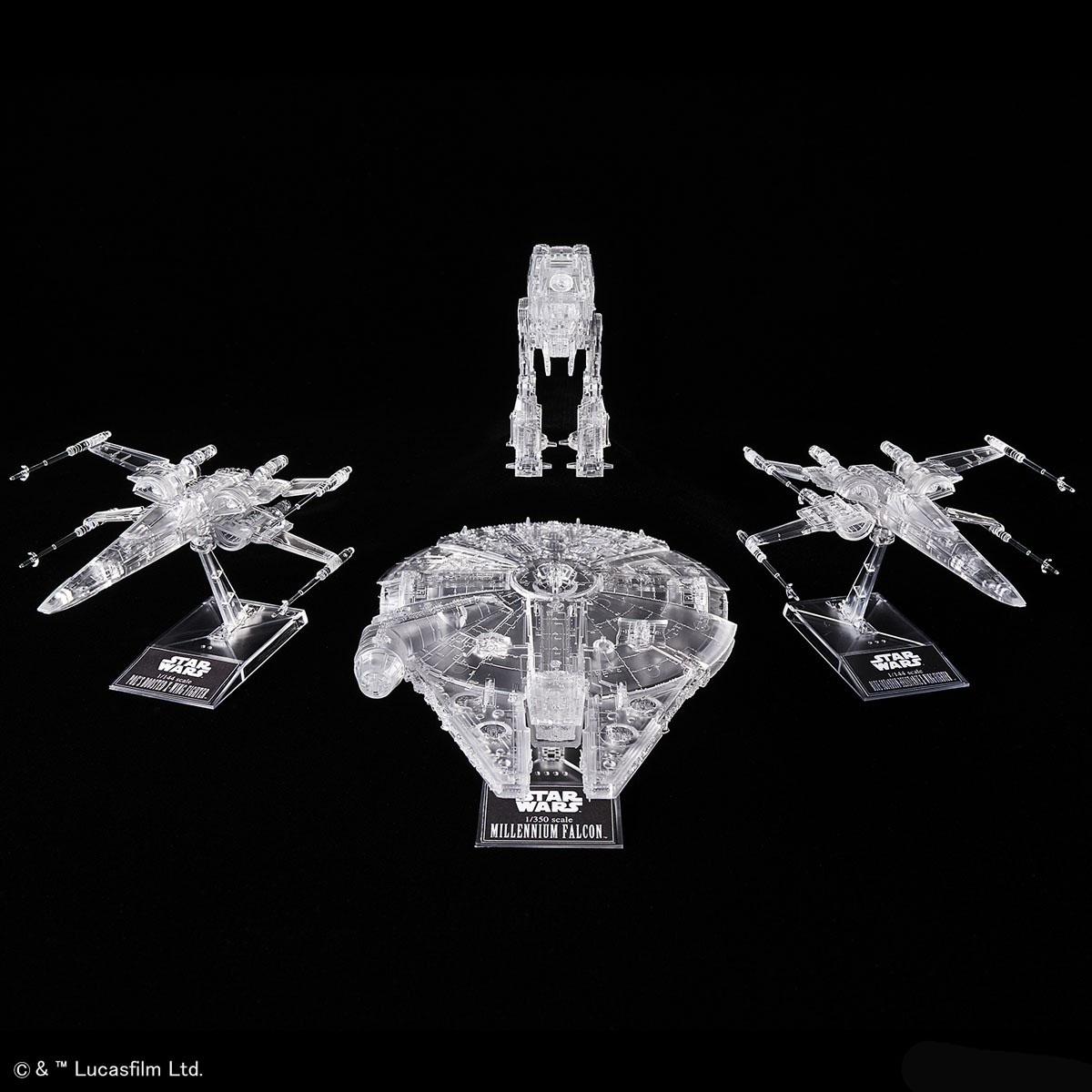 1/144 & 1/350 & 1/540 The Last Jedi Clear Vehicle Set BANDAI - Star Wars