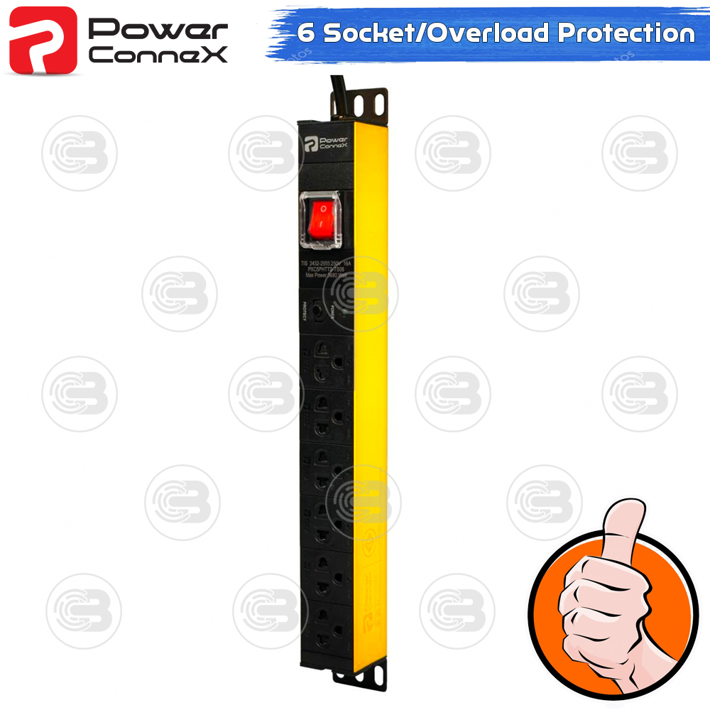 [CoolBlasterThai] PowerconneX Power plug Double Protection 6-WAY 3M (PXC5PHTTS-TS06)
