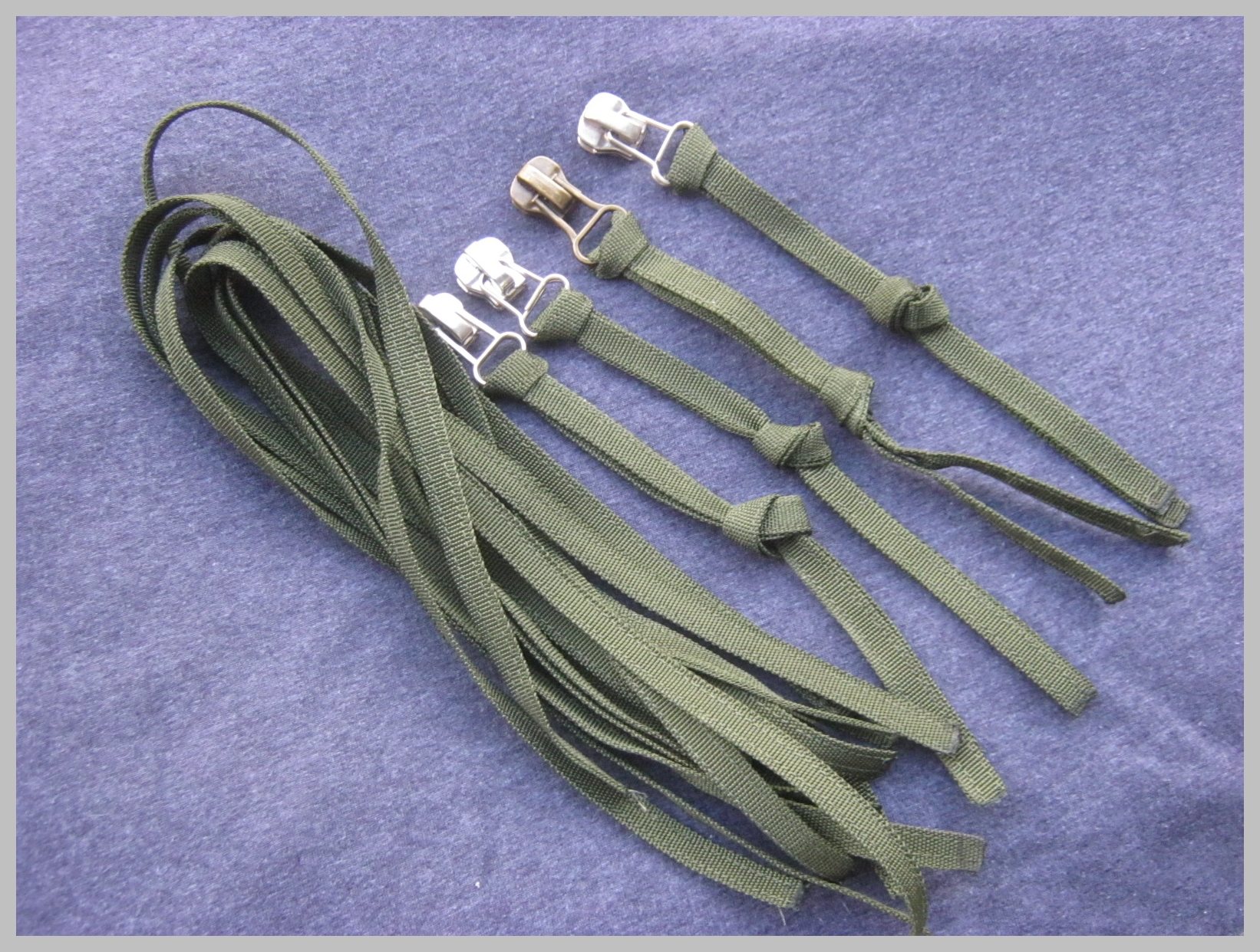 สินค้าหมด อะไหล่หางซิป ไนลอน สีเขียว OG 107