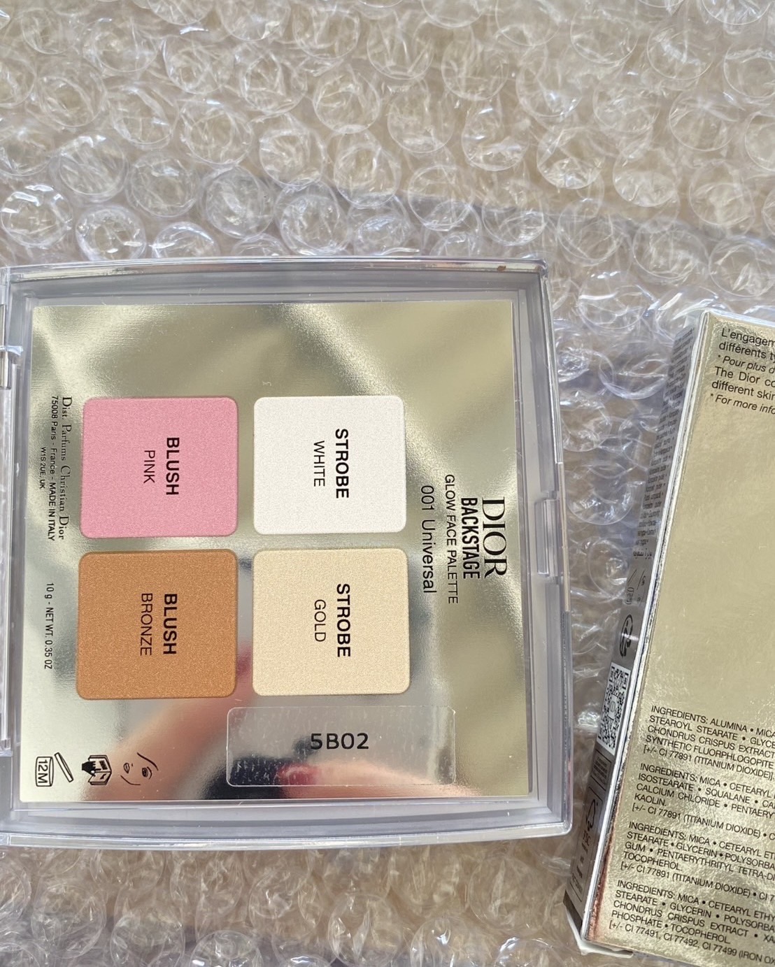 DIOR Backstage Glow Face Palette 001 Universal พาเลทไฮไลท์-คอนทัวร์สุดหรู