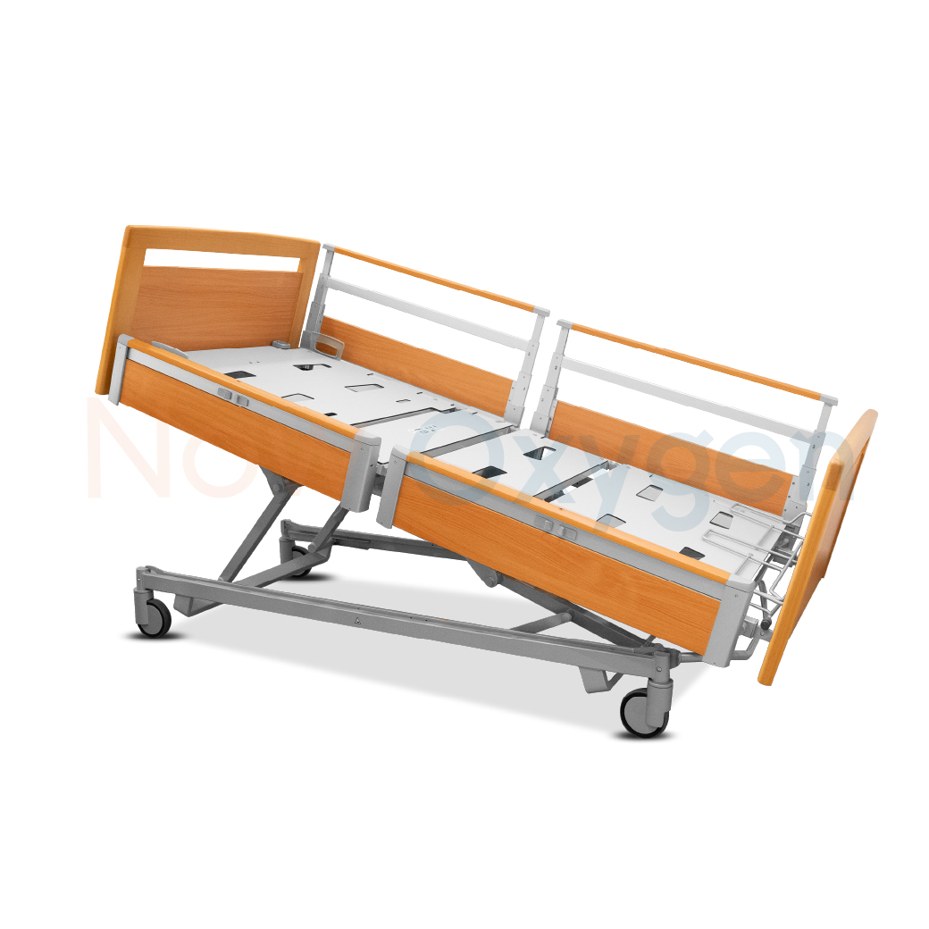 เตียงผู้ป่วยสูงอายุไฟฟ้า ดีไซน์แบบไม้ 7 ฟังก์ชั่น ยี่ห้อ HAELVOET รุ่น Lago Care รับประกันศูนย์ไทย 6 ปี