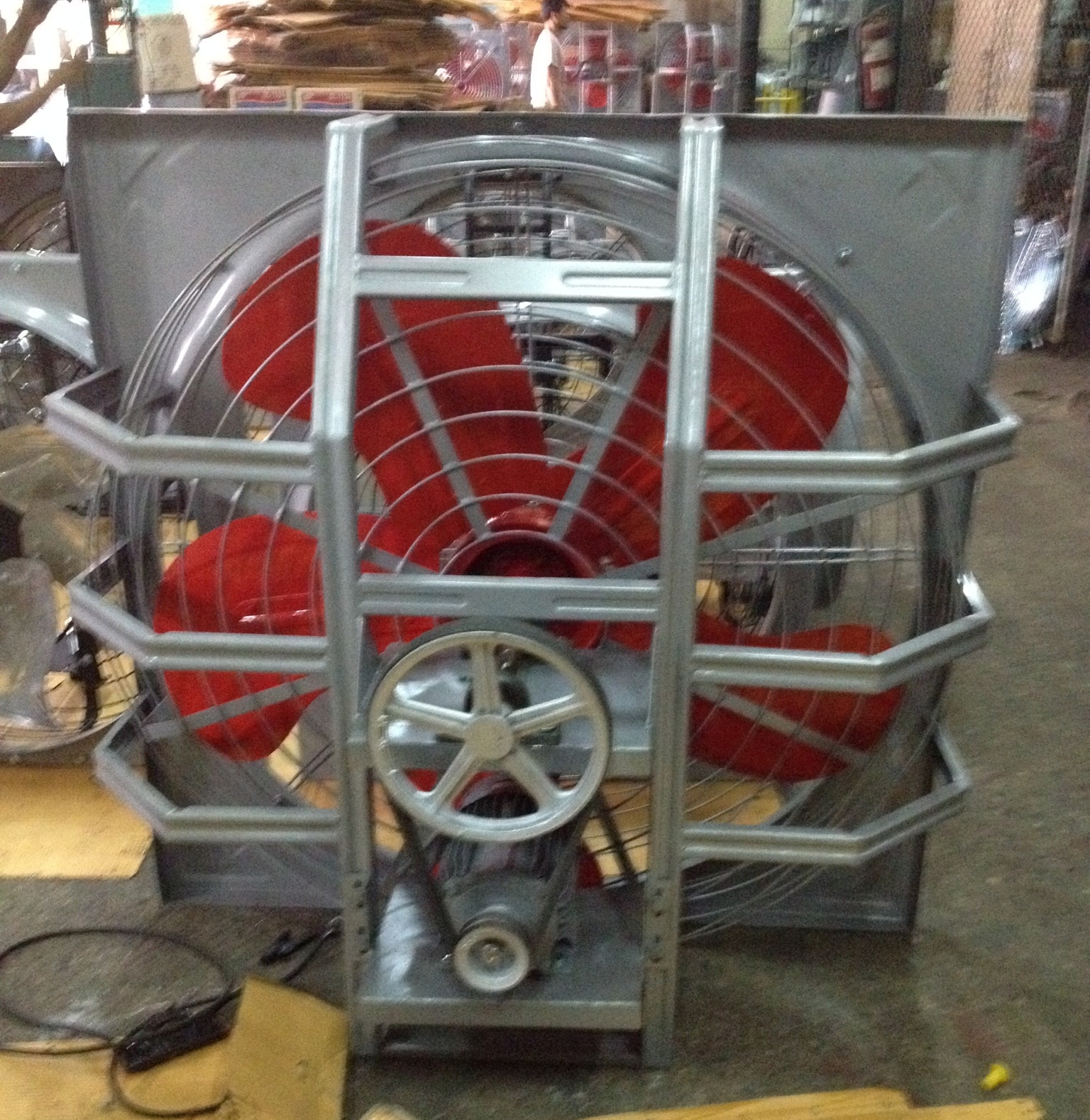 พัดลมอุตสาหกรรมโครงเหลี่ยม ใบแดง ติดผนัง EFD NN