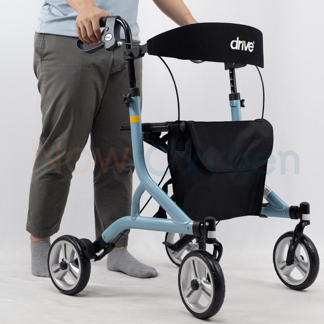 รุ่นใหม่ Nitro SL Rollator แบรนด์ Drive Medical (Debilbiss) วอล์คเกอร์ 4 ล้อ อุปกรณ์ช่วยพยุงเดิน อุปกรณ์ฝึกเดิน รับประกัน 2 ปี