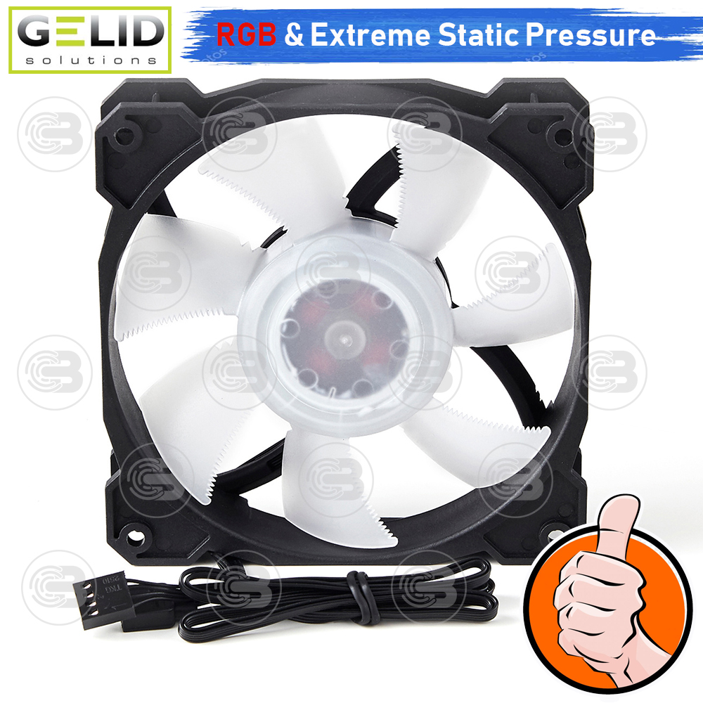 [CoolBlasterThai] GELID RADIANT 12CM (120mm) Extreme Performance RGB Fan Case ประกัน 5 ปี