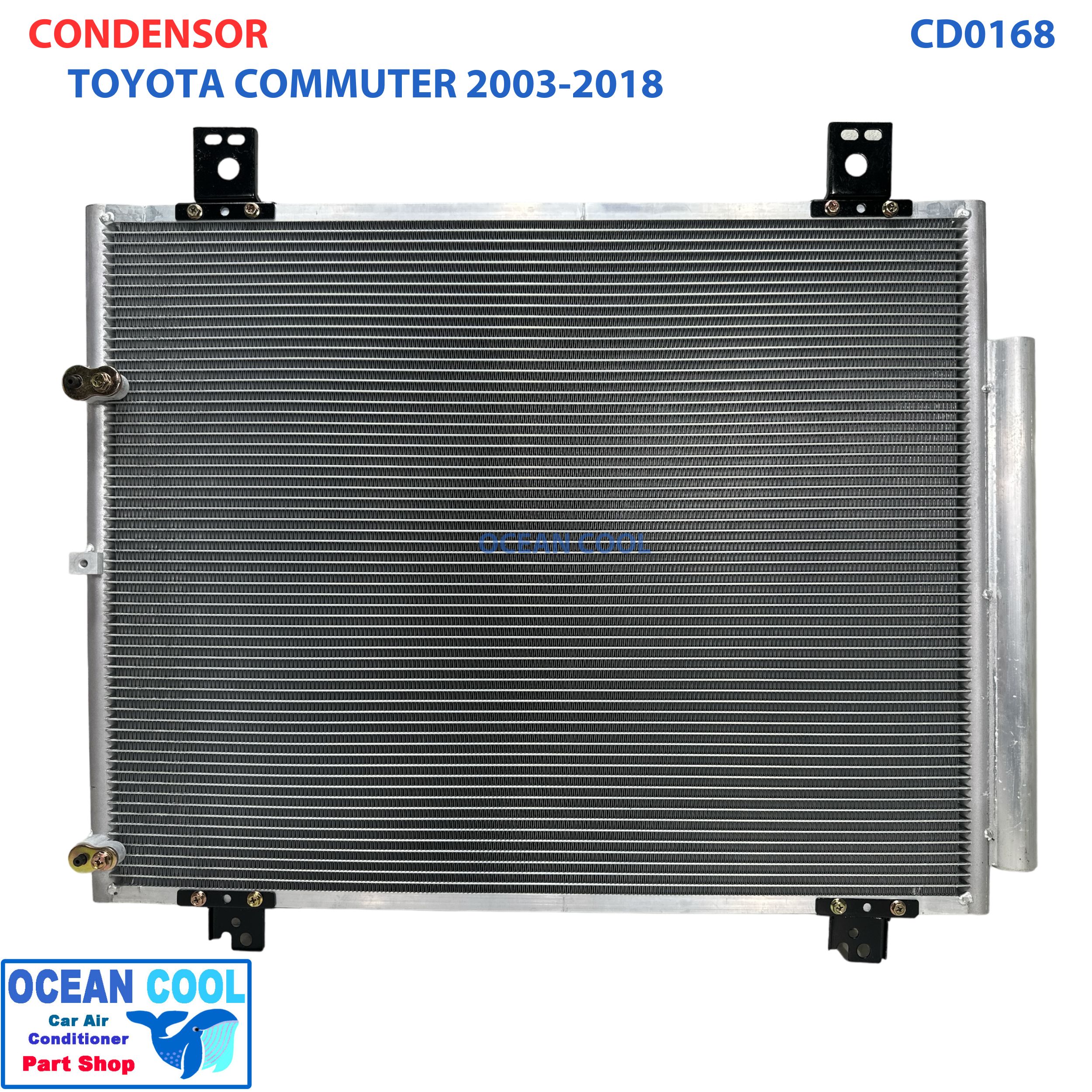 แผงแอร์ โตโยต้า คอมมิวเตอร์ 2003 - 2018 CD0168 CONDENSER TOYOTA HIACE COMMUTER ’03-’18 แผงรังผึ้งแอร์ แผงคอยล์ร้อน คอยล์ร้อน คอนเดนเซอร์