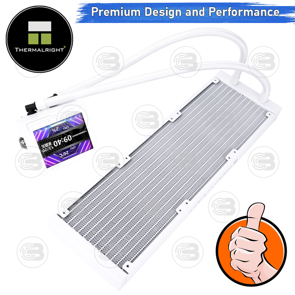 [CoolBlasterThai] Thermalright Mjolnir Vision X 360 WHITE (FANLESS) ARGB AIO Liquid CPU Cooler (AM5/LGA1851 Ready) ประกัน 5 ปี