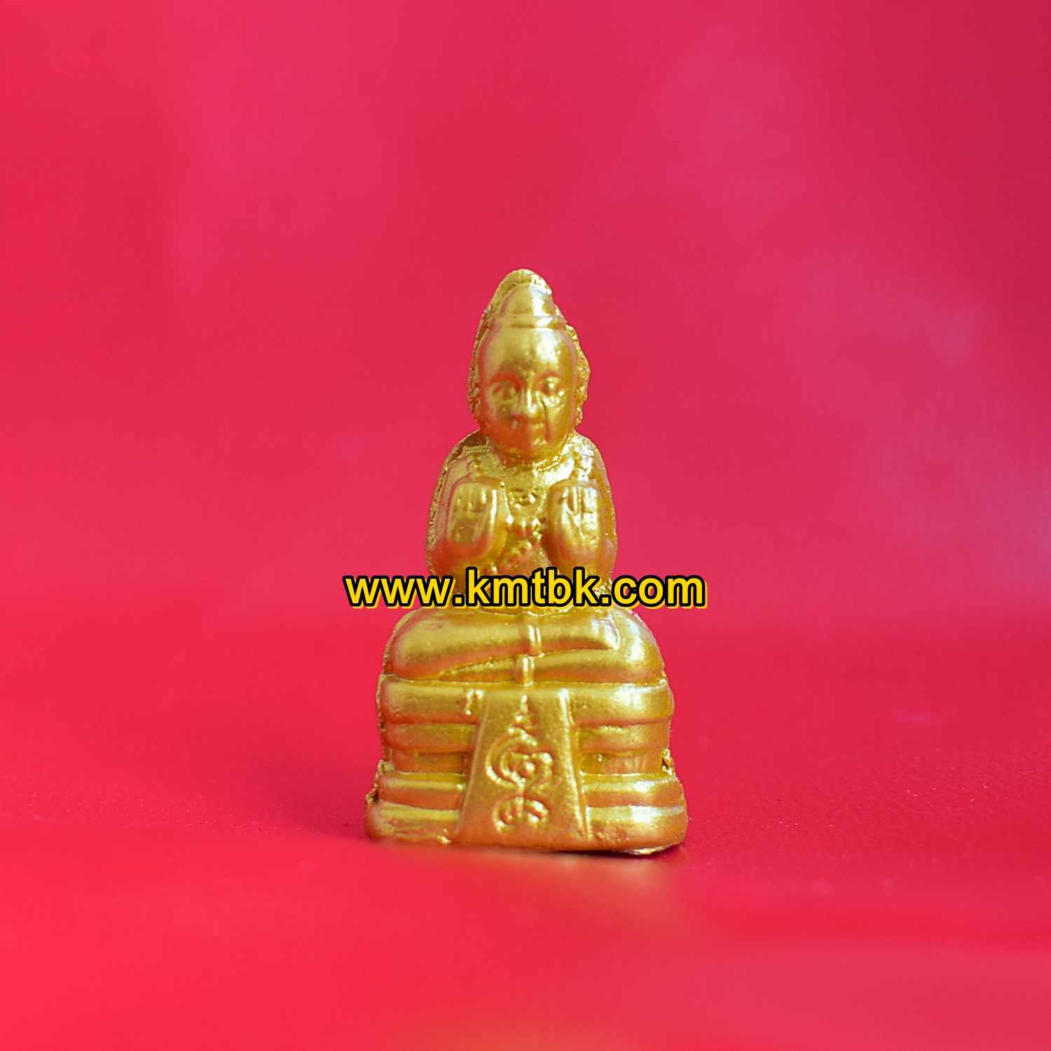 กุมารทองมหาลาภ ครูบาชัยชนะ สำนักสงฆ์พุทธอริยรังษี จ.บึงกาฬ เนื้อผงพรายเก้าโกศ ขนาดพกพา 1นิ้ว รุ่น รวยทันใจ ปี2559