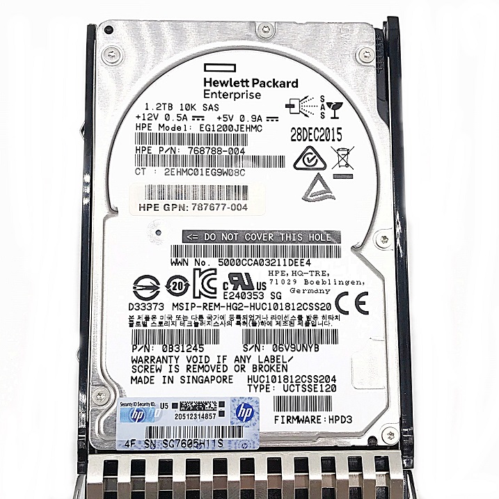 HP J9F48A, 787648-001 [TorCompTH ขาย จำหน่าย ราคา] HP MSA2 1.2TB 12G 10K 2.5IN DP ENT SAS HDD for MSA 2040/2050
