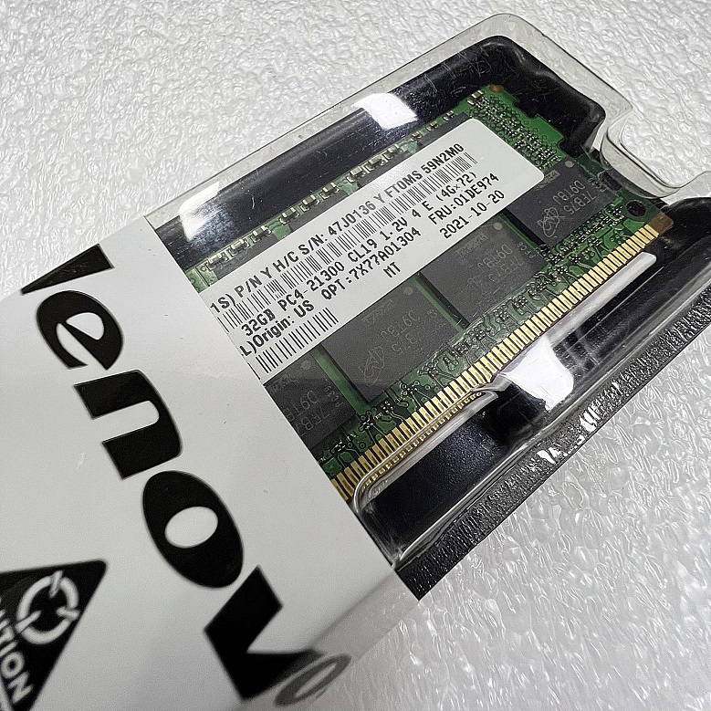 NEW, Lenovo 7X77A01304 01DE974 [TorCompTH Thailand - ขาย จำหน่าย ราคา] ThinkSystem 32GB TruDDR4 2666 MHz (2Rx4 1.2V) RDIMM