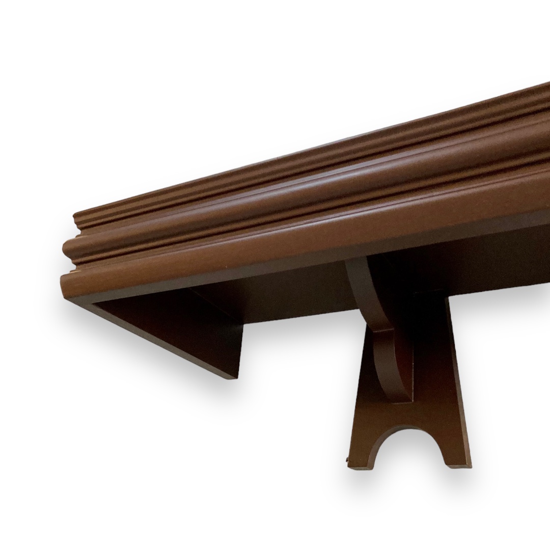 หิ้งโมเดิร์นลายบัว สีน้ำตาล