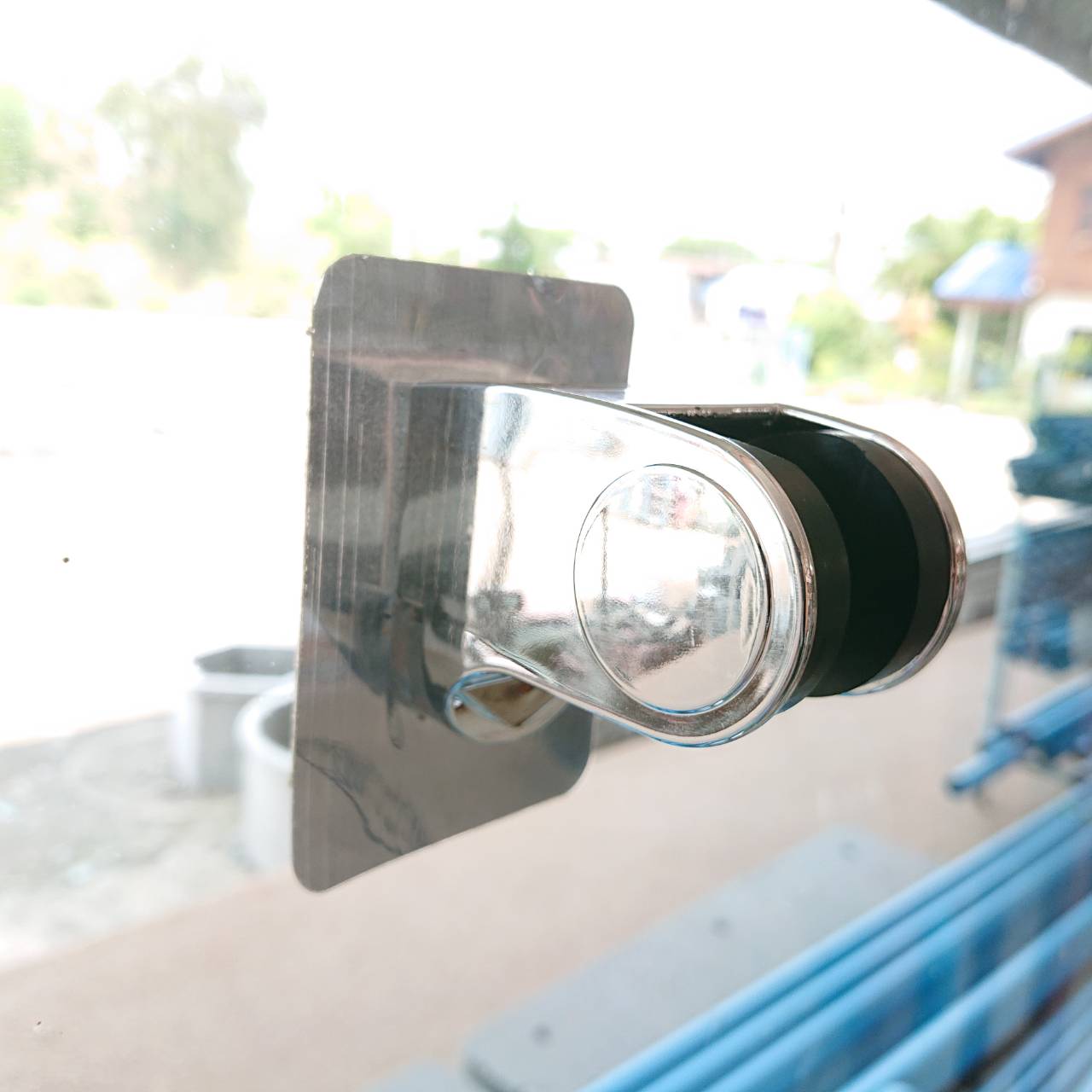 ที่ยึดหัวฝักบัว ห้องอาบน้ำ ตัวยึดติดผนัง แท่นยึดฝักบัว ฝักชำระABS ไม่ต้องเจาะ#83000