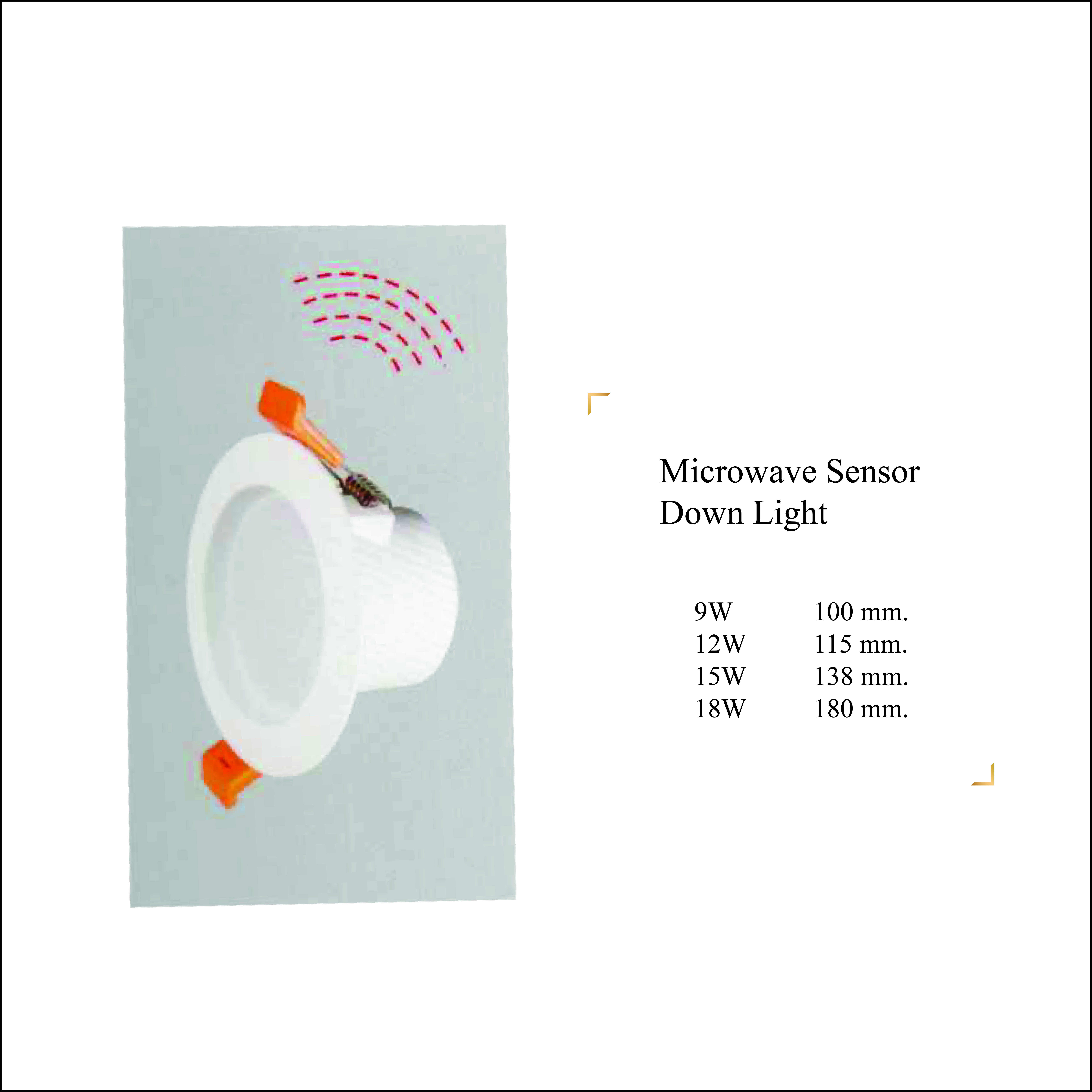 Microwave Sensor Down Light