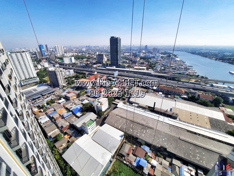 ขายคอนโดริมแม่น้ำเจ้าพระยา ใกล้รถไฟฟ้า ย่าน ตลาดต้นสัก แยกพระนั่งเกล้า สนามบินน้ำ : เดอะโพลิแทนรีฟ The Politan Rive : 31.12 ตร.เมตร