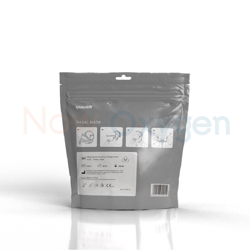 หน้ากากชนิดครอบจมูกสำหรับเครื่อง CPAP Bipap แบบไม่มีที่คาดศรีษะ (Yuwell Nasal Mask YN-03) มีขนาด S M L