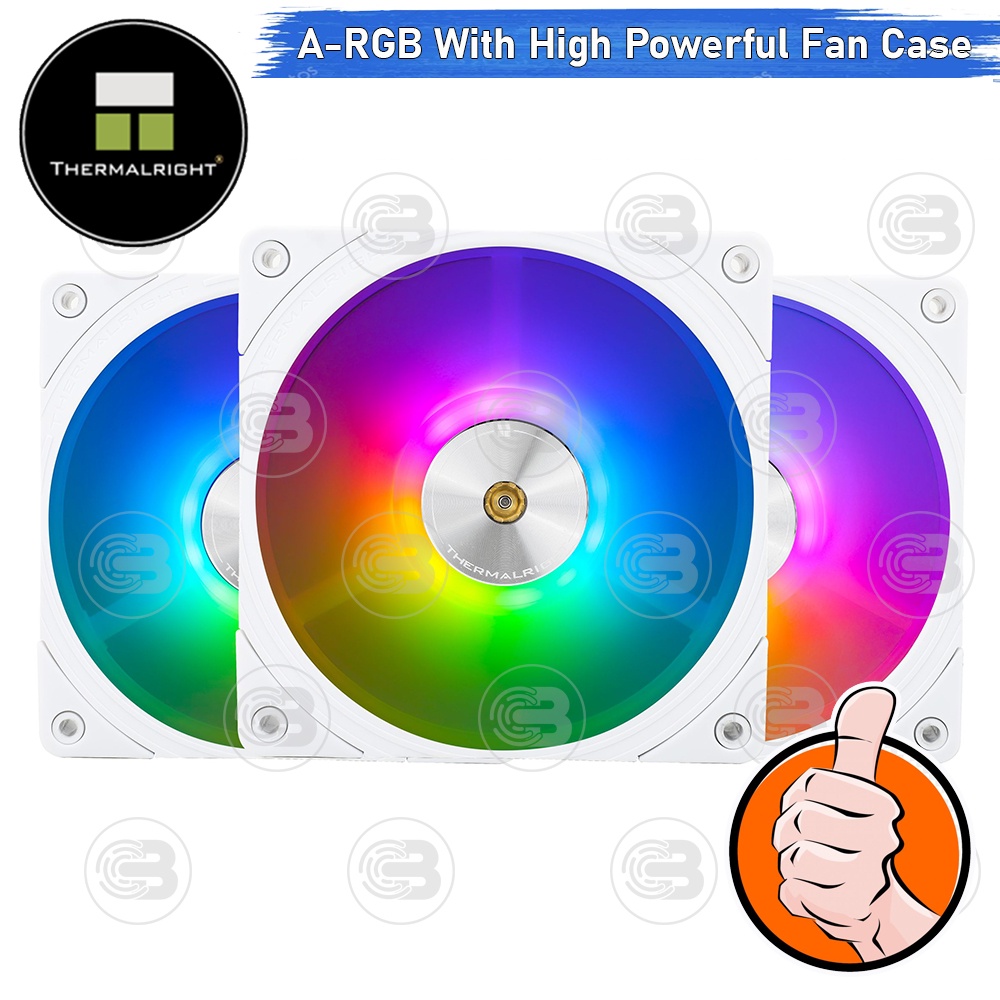[CoolBlasterThai] Thermalright TL-B12W-S (3 PCS) 2000+RMP A-RGB Static Pressure Fan Case (size 120 mm.) ประกัน 3 ปี