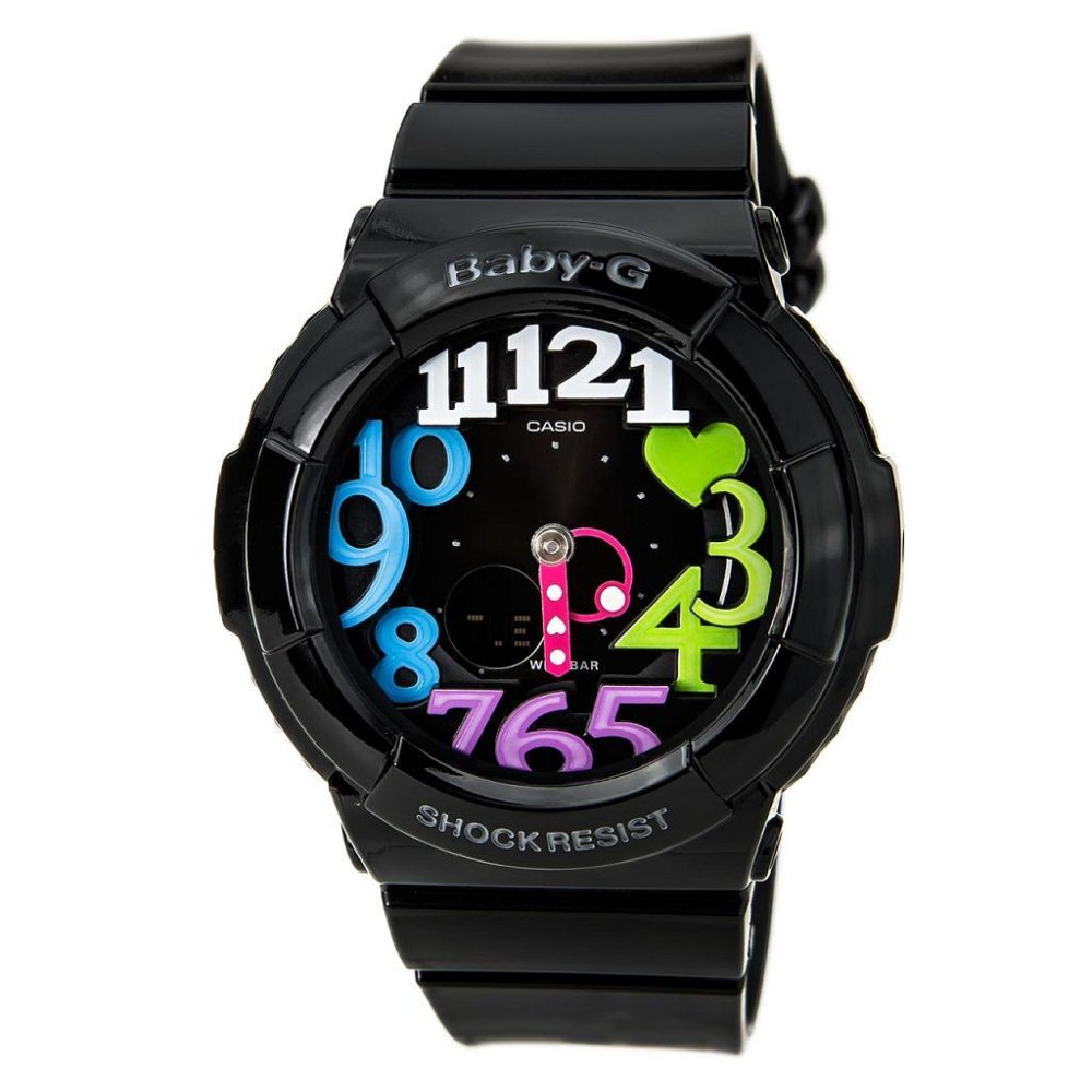 Casio Baby-G นาฬิกาผู้หญิง สายเรซิ่น Neon Illuminator รุ่น BGA-131-1B2DR - Black