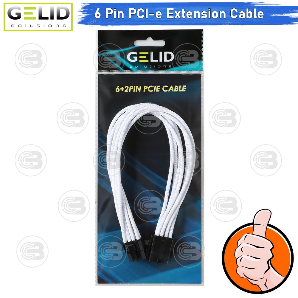 [CoolBlasterThai] GELID 6 Pin PCI-e EXTENSION WHITE CABLE (CA-6P-02)