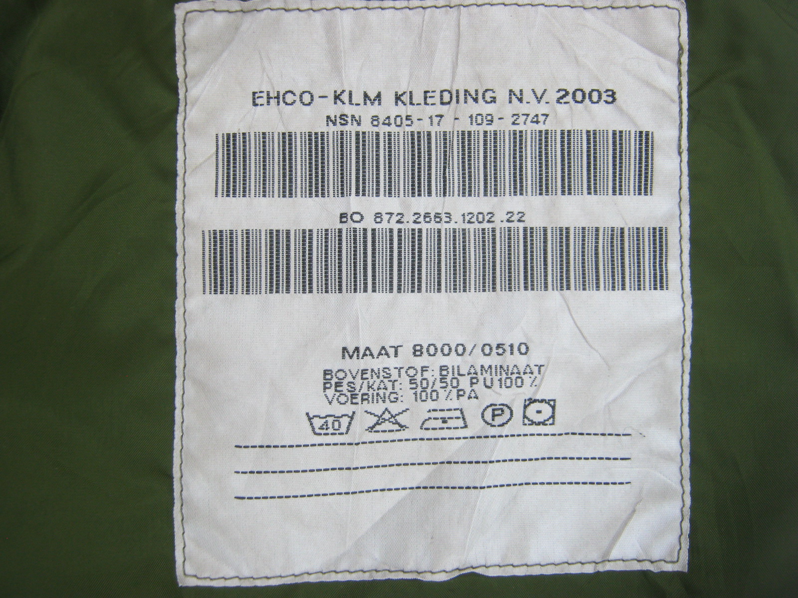 เสื้อ ปาร์ก้า parka nat weer bilaminaat