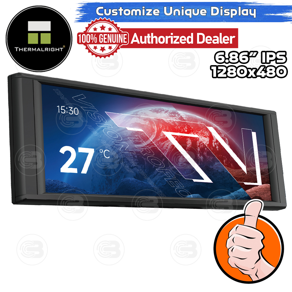 [CoolBlasterThai] Thermalright Trofeo Vision 1280×480 IPS LCD BLACK ประกัน 1 ปี