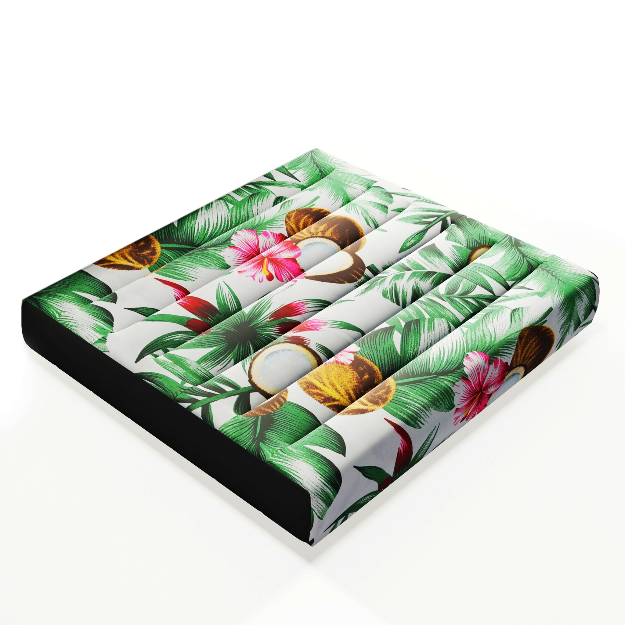 เบาะนั่งลายฮาวาย 50x50x5 Cm ,Large special maditation mattresses Cushions Khit Pillow Small Kapok100%