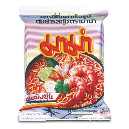 มาม่า บะหมี่กึ่งสำเร็จรูป รสต้มยำกุ้ง 55 กรัม แพ็ค 40