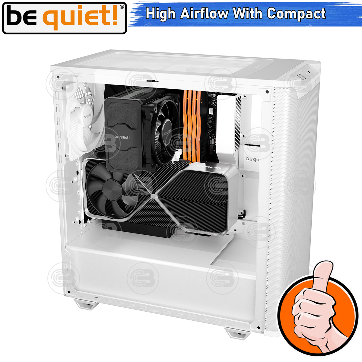 [CoolBlasterThai] Be Quiet PURE BASE 501 Airflow Window White PC Case (BGW75) ประกัน 3 ปี