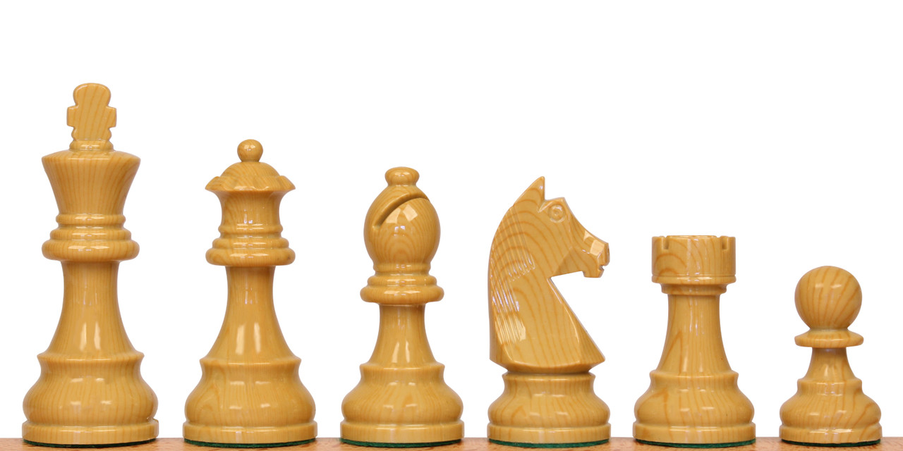 ชุดหมากรุกสากล German Knight Series Chess Set - Polish Wood Grain